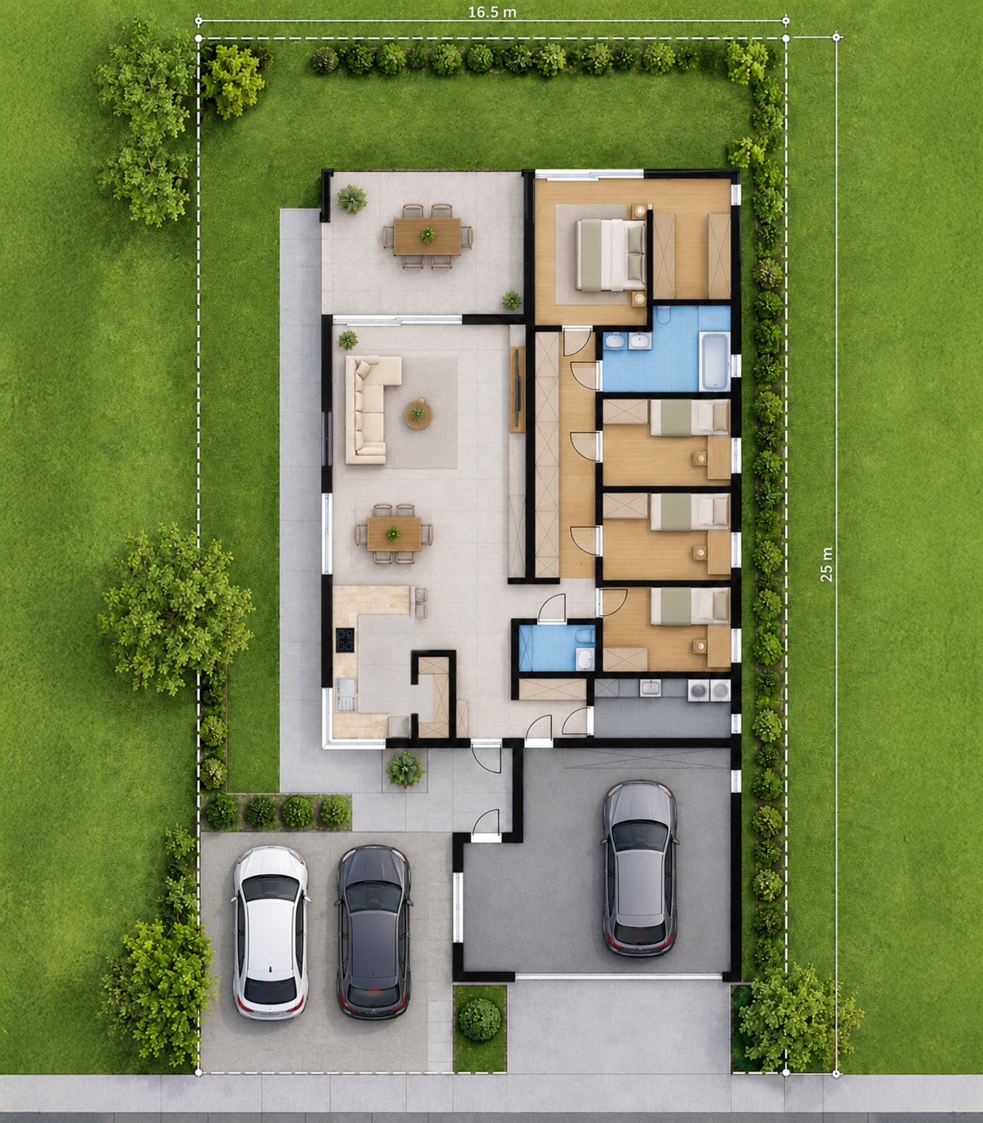 Schematic placeholder for a concept home floorplan